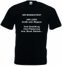 T-Shirt schwarz mit individueller Bedruckung