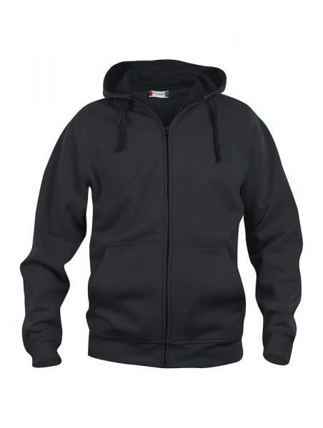 Clique Zip-Hoody Unisex nur Schwarz