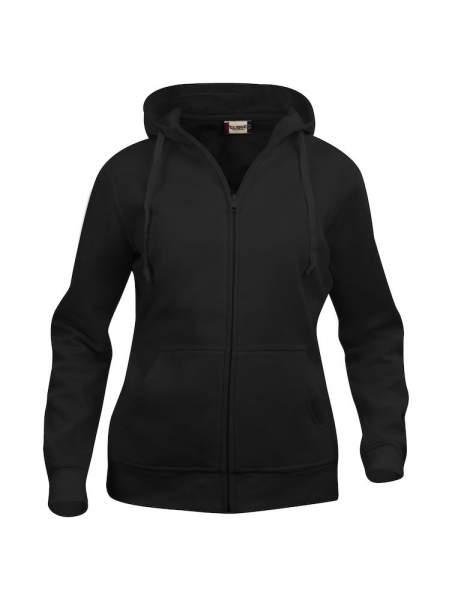 Clique Zip-Hoody Lady nur Schwarz